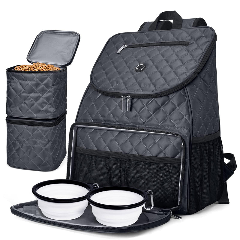 BAGLHER 丨Dog Travel Bag,Airline Approved Pet Supplies Backpack, Dog Travel Backpack with 2 Silicone Collapsible Bowls and 2 Food Baskets.