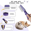 2PCS Pet Grooming and Deshedding Brush Tools