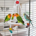 Hypeety Bird Swing Multi Birds Cotton Rope Round Hanging Hammock Perch Toy