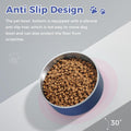 WENBOKMIN Dog Bowl, Stainless Steel Food and Water Bowl, 40oz, Blue | Non Slip Quiet Bottom, Easy to Clean, Dishwasher S