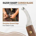 Equine Care Right-Handed Farrier Hoof Knife, Sheesham Wood Handle