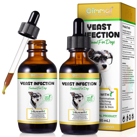 VOSIFSDIY Yeast Infection Treatment for Dogs, Natural Dog Yeast Infection Treatment Supports Itch Relief, Ear Infection, Allergy Relief, Pet Supplies Dog Herbal Supplement, Bacon Flavor-2PCS