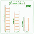 3 Pcs Bird Ladder, Wooden Bird Cage Ladder Bird-Ladder for Cage Climbing Ladders for Parakeets Parrots Cockatoo(4, 6, 8 