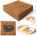 6-Pack Natural Coconut Fiber Reptile Carpet, 12x12 Inch Eco-Friendly Terrarium Liner & Bedding for Lizard, Snake, Turtle