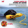 Tuff Pupper Floating Dog Bumper Toy | Fetch Only Not a Chew Toy | Soft Foam Retrieve Trainer | High-Visibility Water & Snow Play | Gentle on Teeth | Lightweight Durable Outdoor Training Dummy