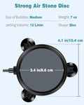 Pawfly Aquarium 4 Inch Air Stone, Fish Tank Airstone Bubble Diffuser for Air Pumps Buckets Fish Tanks Ponds DWC Reservoi