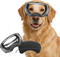 Clear Dog Goggles for Large Dogs, Anti-UV Dog Sunglasses for Medium to Large Breed, Pet Eye Protection for Driving Ridin