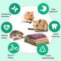 Jorewood 33 Pcs Rabbit Chew Sticks, Rabbit, Guinea Pig Toys, Natural Timothy Grass Molar Teeth Stick, Mixing Flowers Che