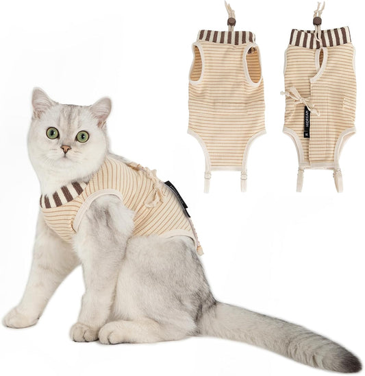 H HIDREAM Cat Clothes for Cats Only Female, Onesie for Women Spaying, Weaning, Skin Disease, Adjustable Cat Surgical Rec