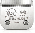 Size 10 Blade Compatible with Andis Oster A5 Wahl KM10, Silver, 1-Pack