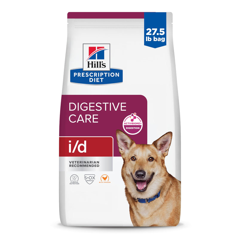 Hill's Prescription Diet i/d Digestive Care Chicken Flavor Dry Dog Food, Veterinary Diet, 27.5 lb. Bag