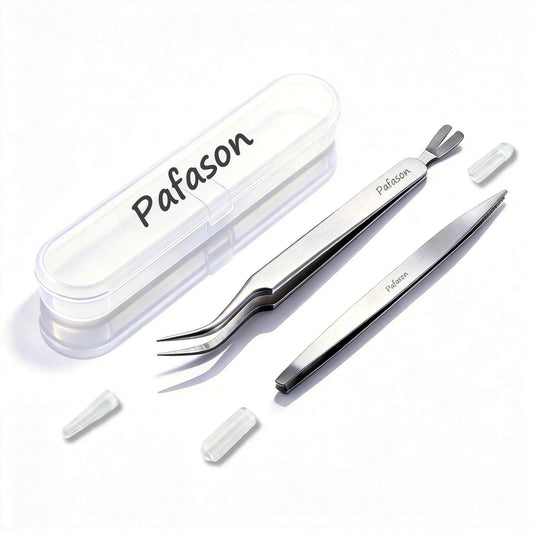 PAFASON Premium Tick Removal Tweezer Tool Set, Dual-Headed, Multi-functional Stainless Steel Twister Remover for Dogs, Cats, Humans, Storage Case