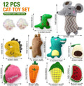 Cat Toys, Interactive Cat Toy for Indoor Cats, Soft and Durable Crinkle Sound Catnip Toys, Catnip Filled Mouse Cat Teeth