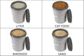 Mighty Tuff 5 Gallon / 21 Pound Pet Food Storage Container, Pack of 2 with Metal Handle and Airtight Lid to Lock in Fres