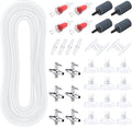 Pawfly Aquarium Tubing, 50 Feet Fish Tank Airline Tubing, Aquarium Air Pump Accessories Kit with Air Stones, Check Valve