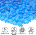 QYGL Sea Glass Stones - 2.9LB/46.4oz Aquamarine Frosted Glass Pebbles