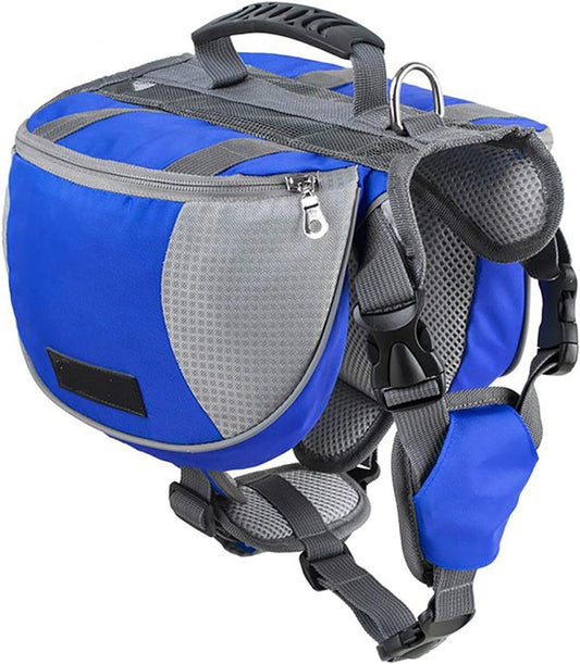 Adjustable Service Dog Supply Backpack Saddle Bag for Camping Hiking Training