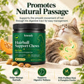Kneady Hairball Support Chews for Cats, Psyllium Husk, Pumpkin & Fish Oil