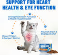 Just Try 6.35 oz Cat Taurine Bites - Taurine for Cats with L-Carnitine, Omega 3 and Vitamins - Supports Immune, Heart and Eyes Health Cat Supplements 300 Bites