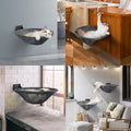 JUNSPOW Cat Hammock Wall Mounted, Foldable & Stable Cat Beds- Breathable Cat Wall Shelves for Sleeping, Playing, Climbin