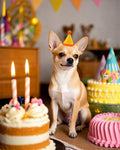 PET SHOW 10 Pack Mini Party Hats for Small Dog Birthday Stuffed Animals Puppy Cats Adjustable Holiday Hats Felt Pom Pom Headband Kitten Pet Grooming Costume Accessories