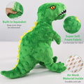Plush Squeaky Dog Toy, Stuffed Dinosaur Interactive Chew Toy for Puppies Small Medium Dogs, Keep Them Busy & Anxiety Rel