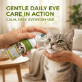 Dylan's cabin Cat Eye Wash, 180ml Gentle Pet Eye Cleaner Solution for Cats Dogs, Cleans Tear Stain Residue Dirt Debris, pH-Balanced Formula with Glycerin Honeysuckle Extract Lutein