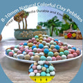 Colorful Clay Pebbles 2LBS for Plants (8-10mm) -No Soil Splash | Multi-Purpose Drainage Rocks for Potted Plants, Aquariu
