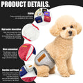 Washable Reusable Dog Diaper, Belly Bands for Male Dogs, Quilted Ultra-Absorbent Leak-Proof Wraps for Training & Inconti