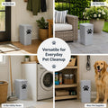 Pethiy Dog Poop Trash Can with Lid, 10L / 2.6 Gal Dog Poop Trash Can Indoor Pet Waste Bin with 90 Trash Bags, Wide Openi