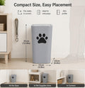 Pethiy Dog Poop Trash Can with Lid, 10L / 2.6 Gal Dog Poop Trash Can Indoor Pet Waste Bin with 90 Trash Bags, Wide Openi