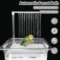 Parakeet Bird Bath with Pump,Large Automatic Parrot Bathtub Shower Fountain
