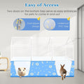Rabbit Cage, 48" x 24" Large Pet Playpen Enclosure for Small Animal- Guinea Pig, Hamster, Bunny, Puppy, PVC Frame Chicke
