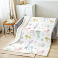 Cat Sherpa Blanket Cute Kitten Cat Fleece Throw Blanket Colorful Cat Animals Sherpa Blanket for Kids Toddler Kawaii Pet Cats Fuzzy Blanket Throw 50"x60"