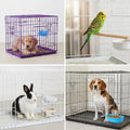 2 Pcs Rabbit Food Bowl, Guinea Pig Food Dish Bird Feeding Dish Crate Bowls for Bunny Hutch Hamster Puppy Dog Crate Guine