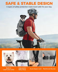 Waterproof Dog Backpack Carrier for Small Dogs Under 22 lb, Grey