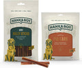 Hank & Roy All-Natural Pig Ears for Dogs + Dog Bully Sticks Bundle, 6 Pig Ears and 6 Bully Sticks, Long Lasting, Antibio