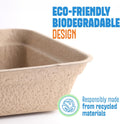 CallieCo Disposable Cat Litter Boxes - Portable Biodegradable Travel Litter Box for Cats, Sturdy and Durable Kitty Poo Box, Leak-Resistant Cat Tray Liners, Easy-Grip Rim, Large - 6 Pack