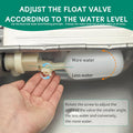 304 Stainless Steel Automatic Livestock Waterer with Float Valve and 39 inch Water Hose(one end 3/4''), Automatic Animal