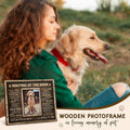 Dog Memorial Wooden Picture Frame 8x10, Waiting at the Door Pet Loss Gifts