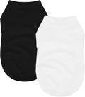 2 Pack Solid Color Dog Shirts - Lightweight, Quick Dry, Breathable Pet T-Shirts for Small to Large Dogs - Stretchy, Dura
