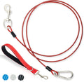 PAWNISAW Chew Proof Dog Leash, 5 FT Dog Tie Out Cable Lead with Handle