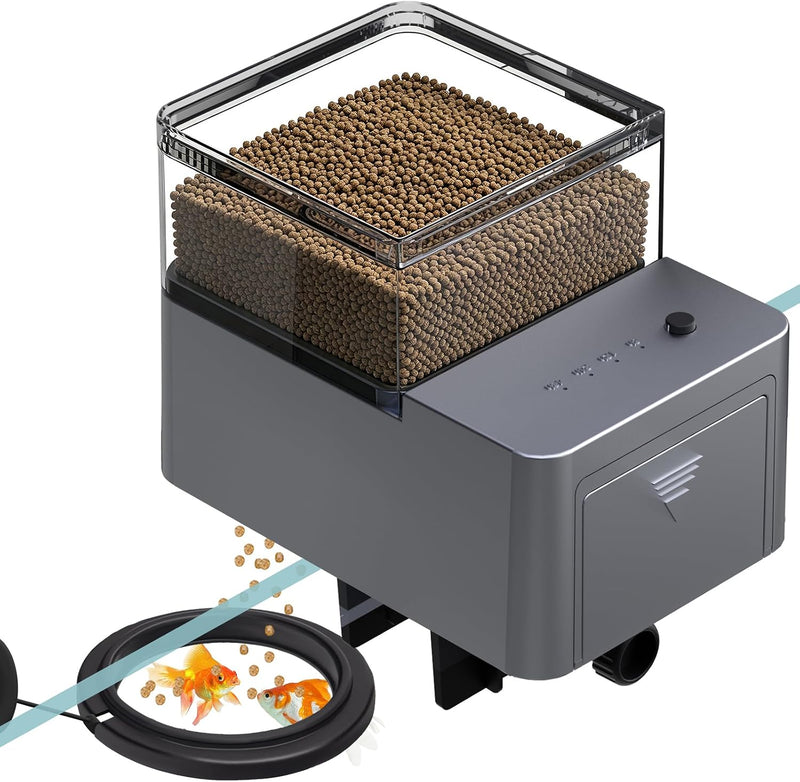 300ml Automatic Feeder for Aquarium Vacation Timer for Fish Tank Food Adjustable Auto Fish Feeder Dispenser for Pellets 