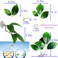 Fish Leaf Pad Fish Tank Accessories Aquarium Décor Simulating 3 pcs Adjustable Plastic Plants Betta Natural Habitat Play