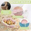 Small Ceramic Pet Hamster Bowl, Easy to Clean Anti Flipping Hamsters Food and Water Bowl, Small Animal Bowls for Dwarf H