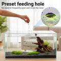 Colingmill 2 Pcs Aquarium Acrylic Glass Canopy Set Cuttable Aquarium Fish Tank Cover, Anti-Jump Net with Clips,29 x 12 I