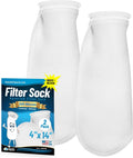 Aquatic Experts Felt Filter Socks – 4 Inch Ring Style, 200 Micron Aquarium Filter Sock for Sumps & Aquariums (4" x 14", 