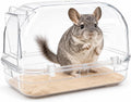 Large Chinchilla Dust Bath House, 11 in Clear Enclosed Hideout