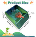 Hermit Crab Water Bowl with Climbing Ramp, Reptile Feeding Water Dish Tank Accessories, Suitable for Hermit Crab Bearded