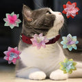 UBQUBQ Dog Collar Flowers Accessories, 6 Pack Flower Charms for Dog & Cat Collars, Elastic Slide-On Decorative Flowers for Pet Collars